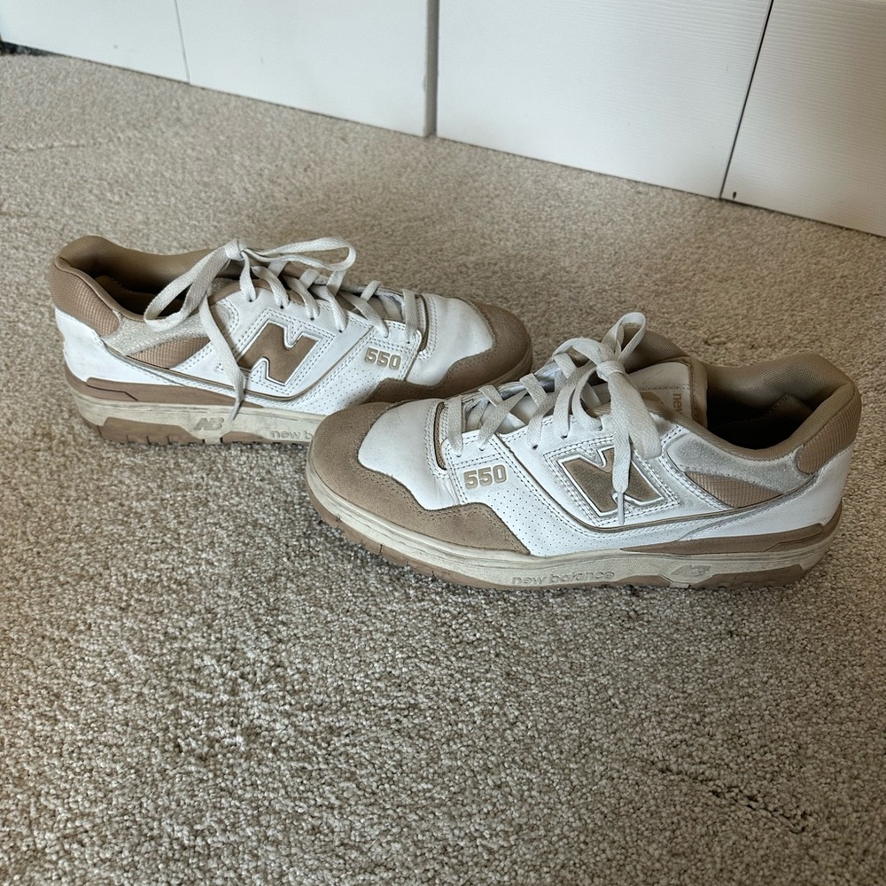 New Balance 550 White and Brown Sneakers